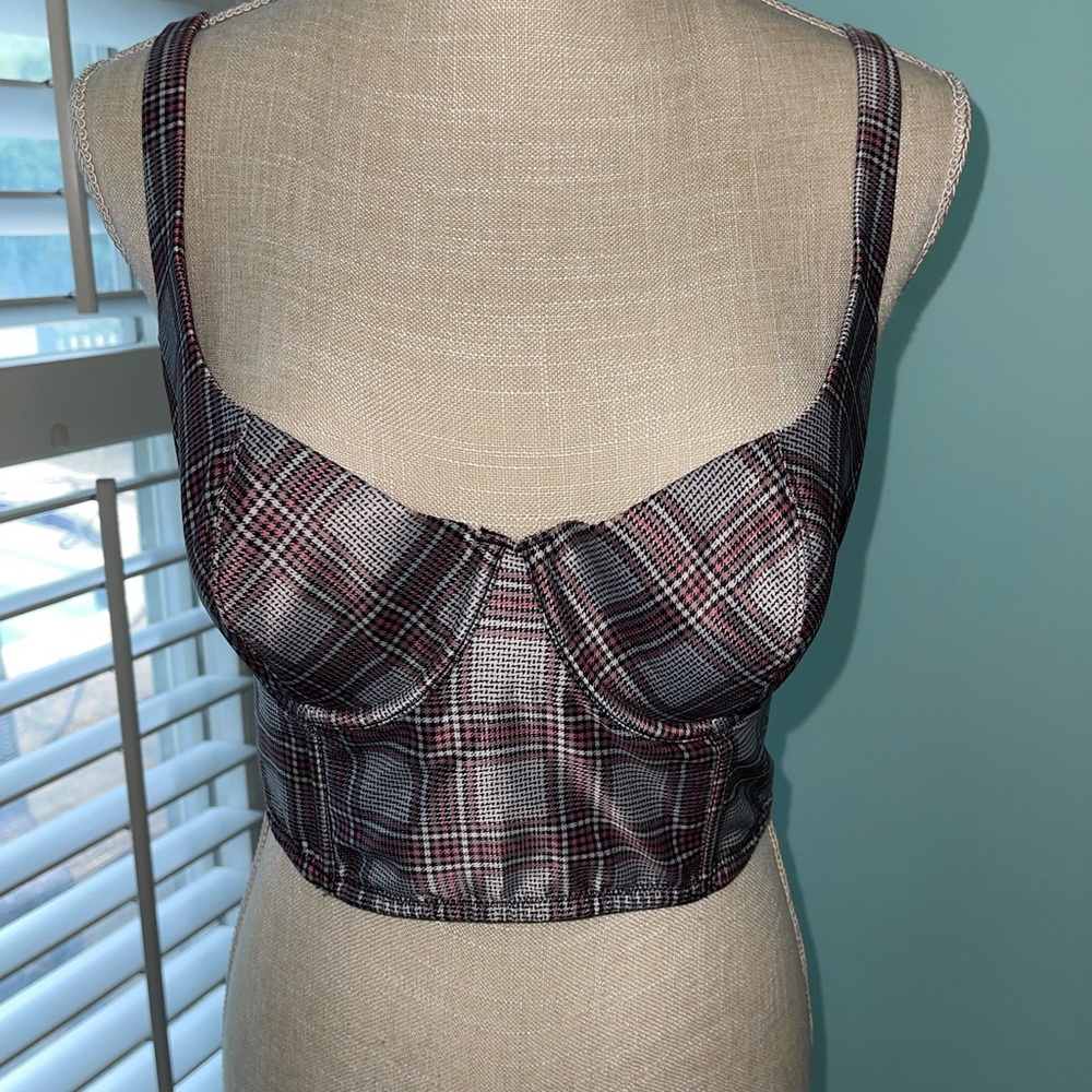 Victoria's Secret Plaid Bra/- Black and Red 34D
